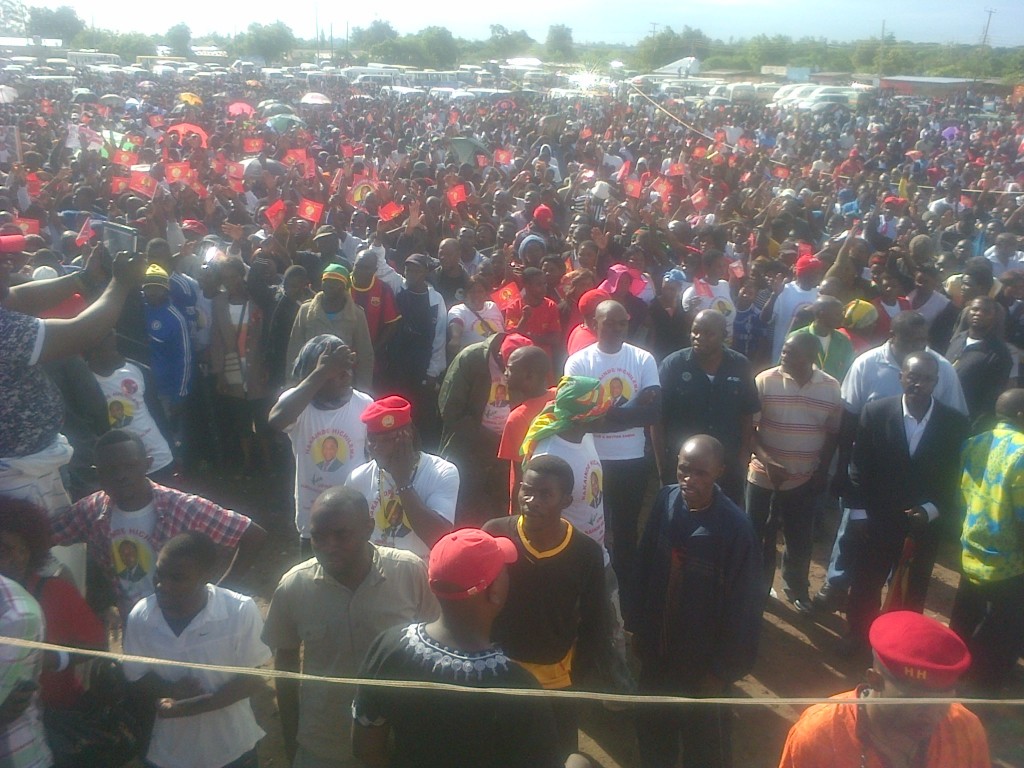 Part of the cloud at the UPND rally in Lusaka's Mtendere Township