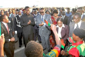 PRESIDENT Edgar Chagwa Lungu and Malawi President Prof Arthur Peter Mutharika accompanied by the First Ladies Gertrude Mutharika and Esther Lungu - Picture by State House