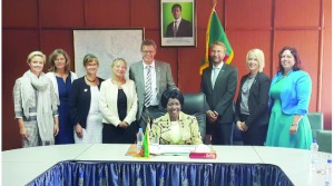 Swedish Parliamentarians with Zambia Vice President Inonge Wina