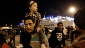 More than 4,000 migrants arrived near Athens from the island of Lesbos 