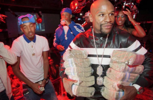 Floyd Mayweather enters a nightclub armed only with wealth 