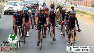 “We Have Faith Pan-African Campaign for Climate Justice” cyclists 