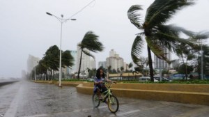  High winds battered the sea front in Manila Bay 