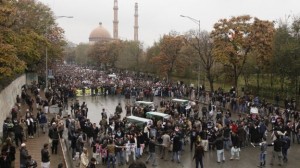  Around 2,000 people are protesting against the killings of seven civilians from the Hazara minority 