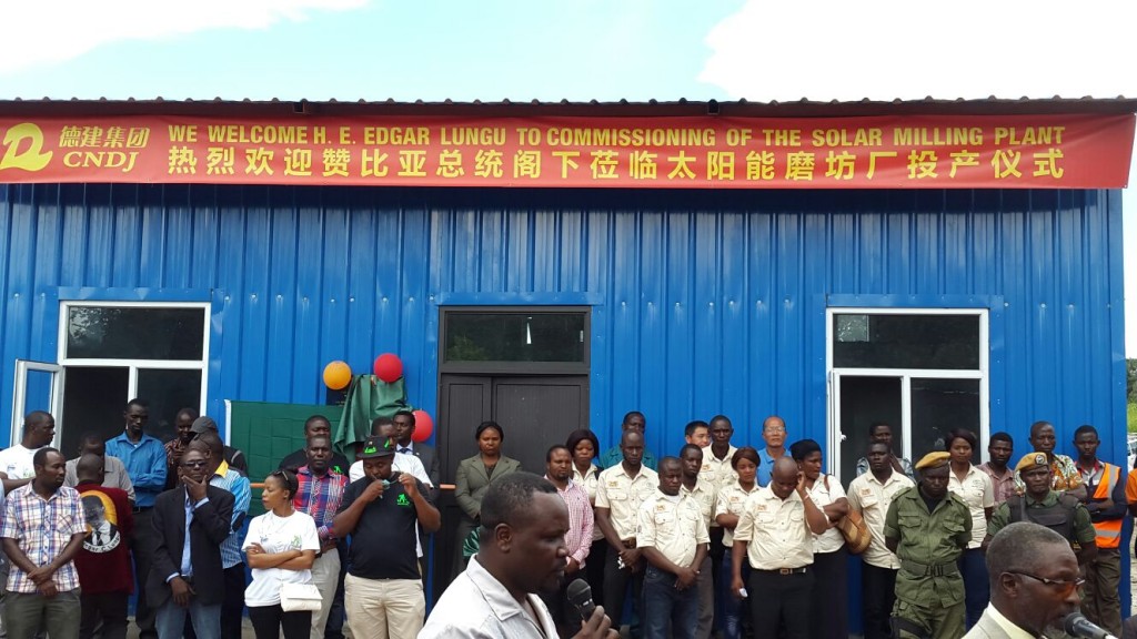 President Edgar Lungu has commissioned a solar-powered milling plant in Solwezi 