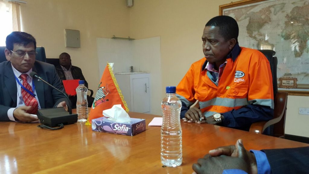 President Lungu during the tour of Kafue Steel Plant 