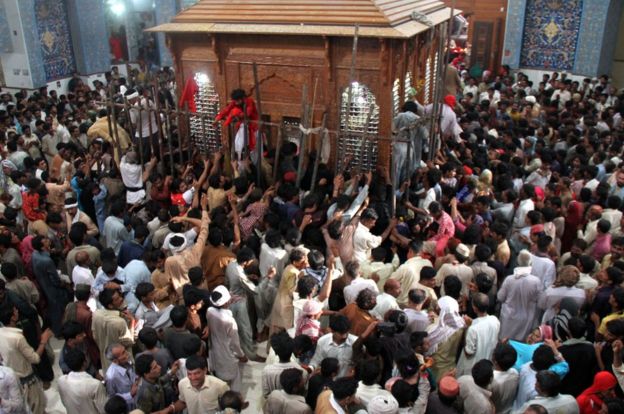  The shrine where the blast happened is one of the most revered in Pakistan (file picture) 