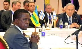 Zambian president Edgar Lungu, pictured here in a meeting with Israel prime minister Benjamin Netanyahu
