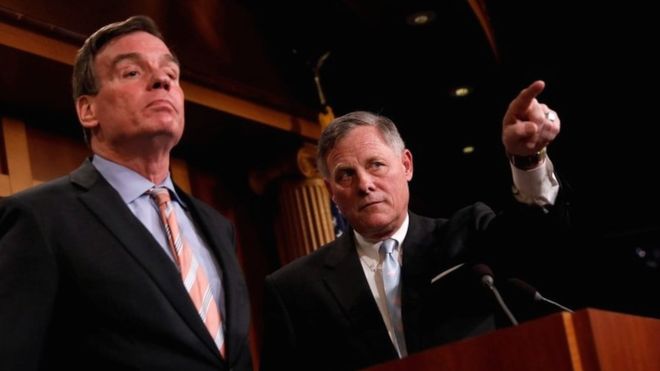  Mark Warner (L) and Richard Burr will try to avoid the acrimony of the House panel 