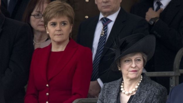  Nicola Sturgeon and Theresa May both attended a Service of Commemoration in London last week 