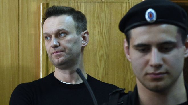  Alexei Navalny (left) called for nationwide protests over alleged government corruption 