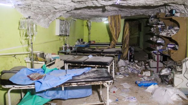  Witnesses said clinics treating the wounded were subject to air strikes 